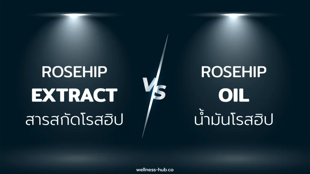 น้ำมันโรสฮิป - Rosehip Oil VS Rosehip Extract - สารสกัดโรสฮิป